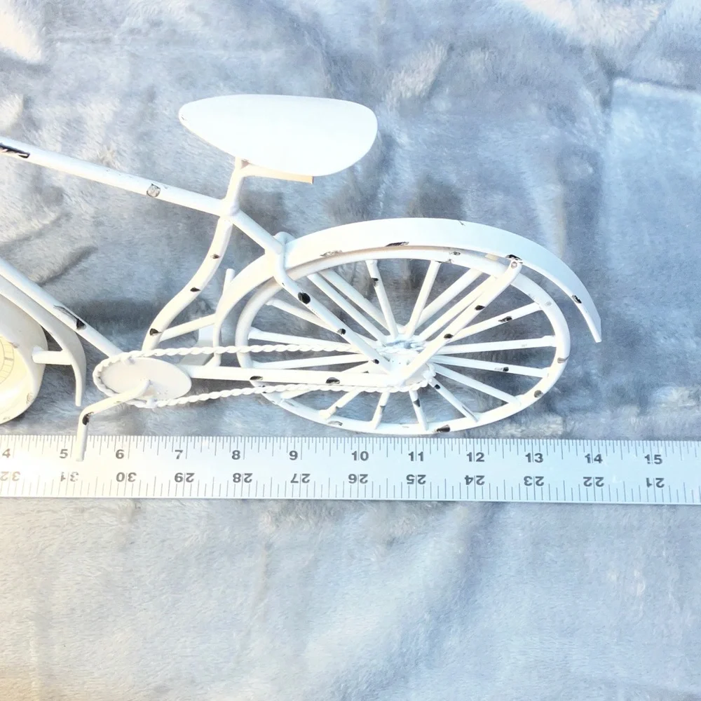 Bicycle Metal Clock Rustic French Café Style 1896 Quartz Decor (Clock Works)